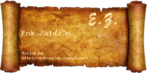 Enk Zalán névjegykártya