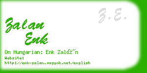 zalan enk business card
